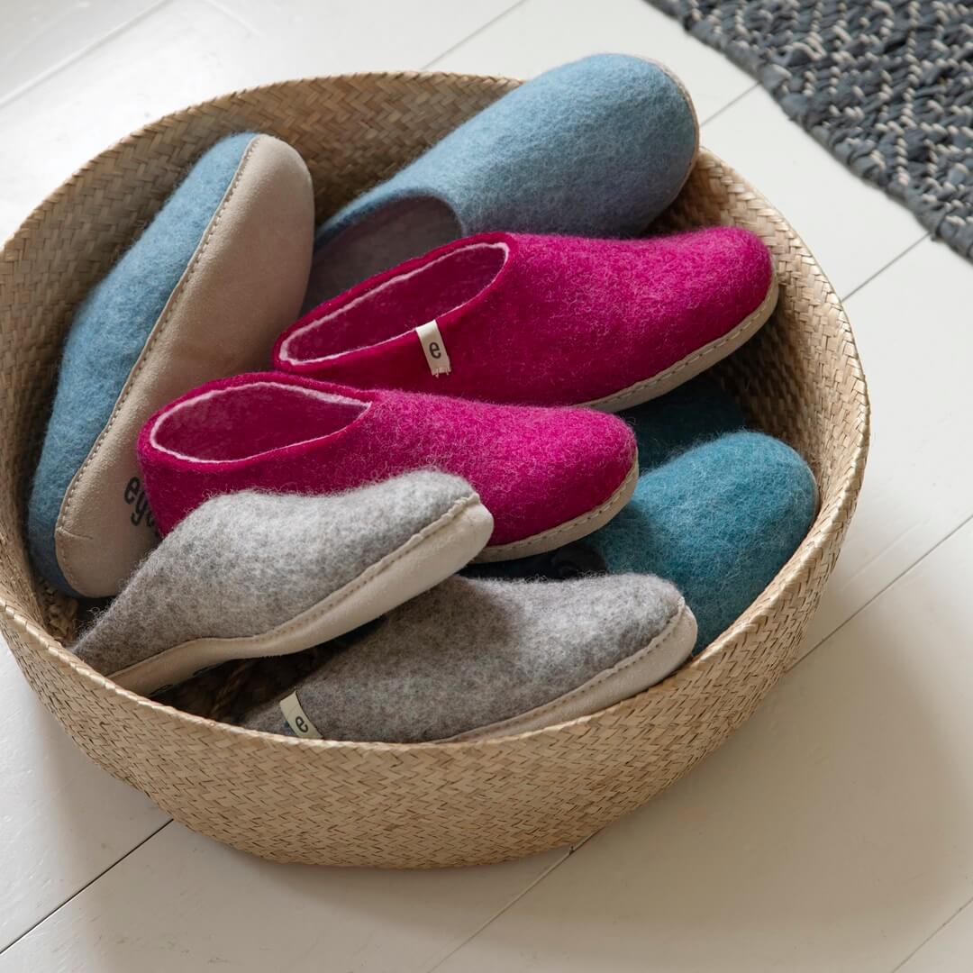 Egos Filzpantoffeln | Slip-on sea blue