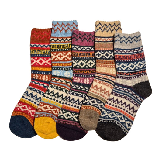 norwegersocken-im-5-er-Set-mit wollanteil-von-weststyle