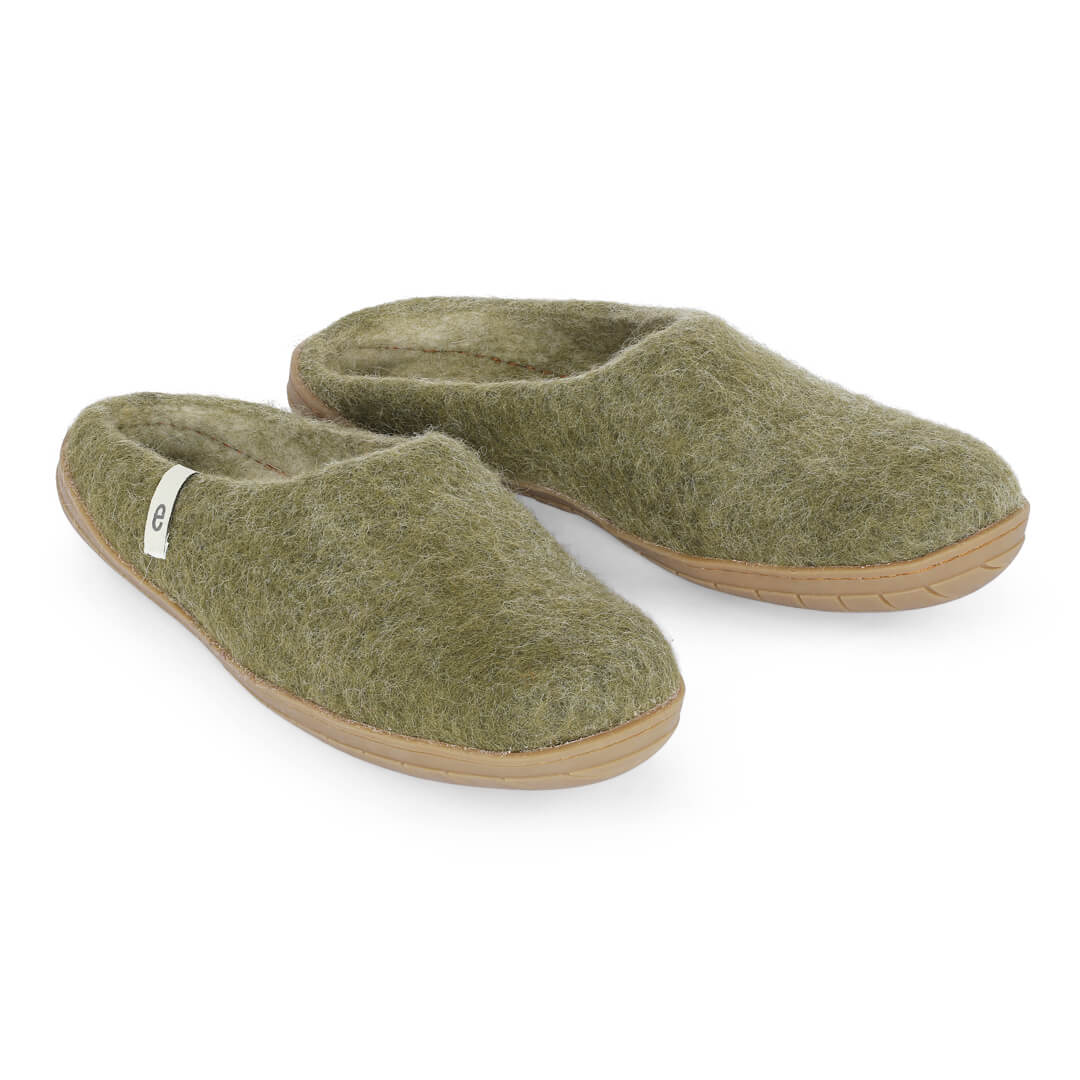 Egos Slip-on mit Gummisohle in natural grey, natürliches grau - Scandista.ch