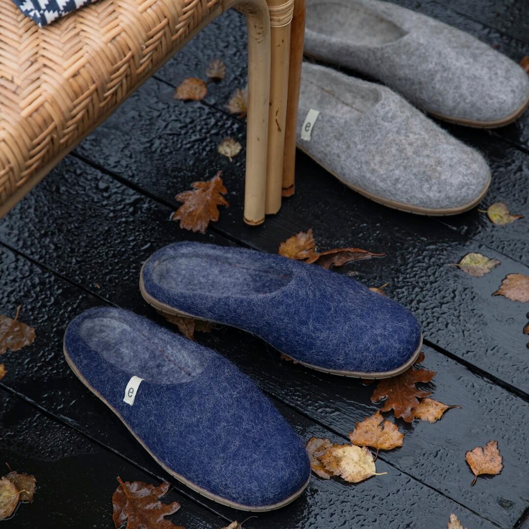 Egos Slipper mit Gummisohle blue