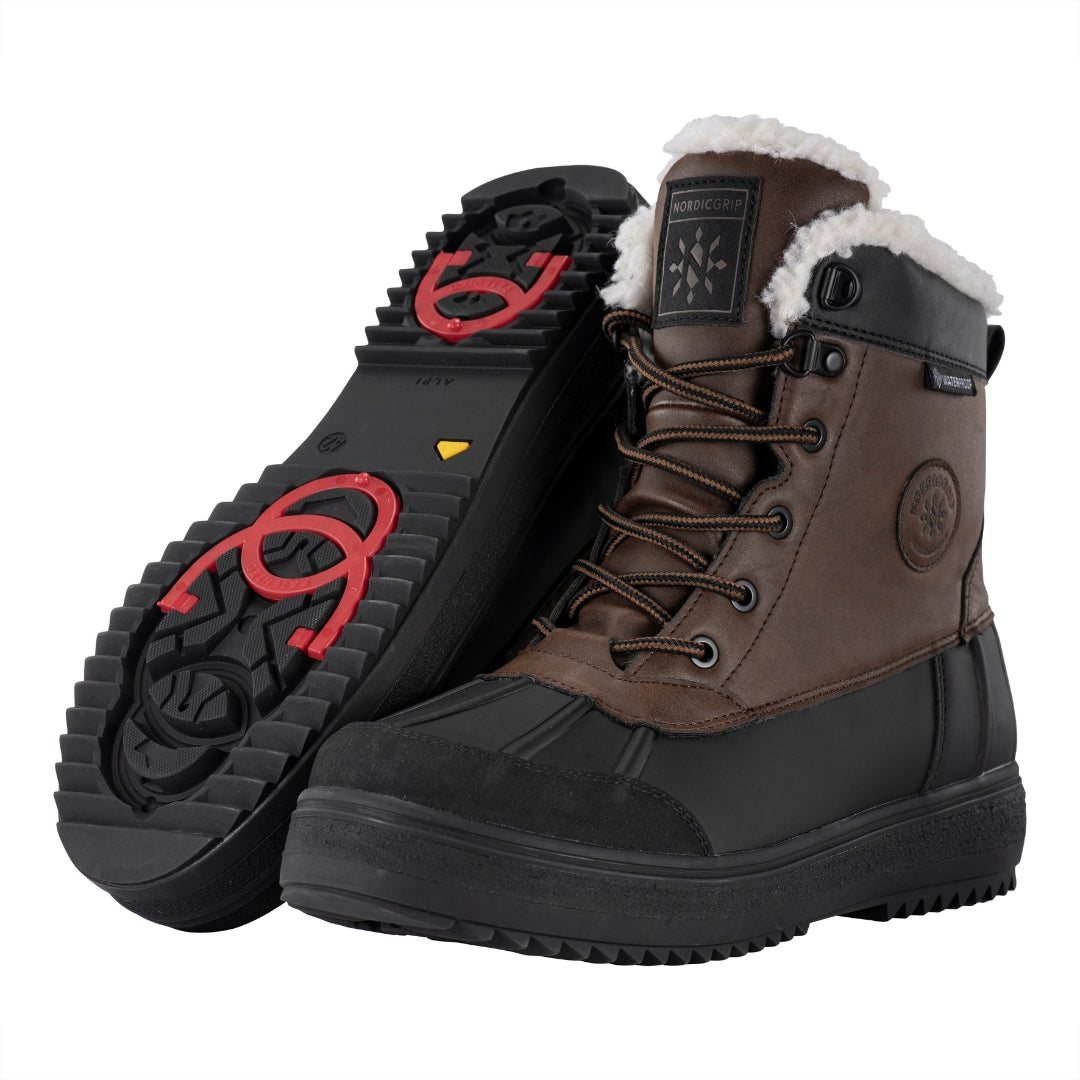 winterschuhe aufbewahren Nordic Grip Bering – Winterstiefel mit Spikes – Scandista.ch